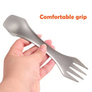 SUNDICK 3 in 1 Outdoor Camp Picnic Spoon Fork Titanium Kitchen Tableware Cutlery