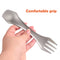 SUNDICK 3 in 1 Outdoor Camp Picnic Spoon Fork Titanium Kitchen Tableware Cutlery