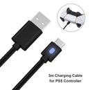 3 Meters USB C Gamepad Charging Cable for PS5/Switch Pro Controller Power Cord