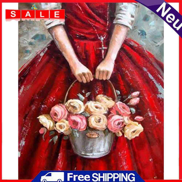 Oil Paint by Numbers Dress Basketball Canvas Artwork Living Room Picture Decoration