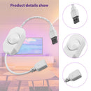 1CH Brightness Adjustment 5V USB Knob LED Strip Light Dimmer Switch (White)