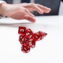 7pcs/Set Multi-sided Dices Digital Polyhedron Acrylic Board Game Dice Set Toys