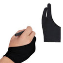 Soft Fingerless Artist Universal Anti-fouling Drawing Glove Black Two Finger