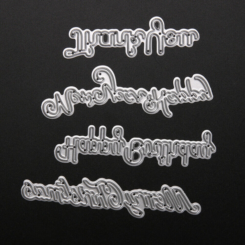 4pcs Scrapbook DIY Album Card Paper Card Maker Metal Die Cutting Newly