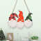 Xmas Decor Sign Gnome Door Hanger Christmas Door Decoration Hanging Sign Wood