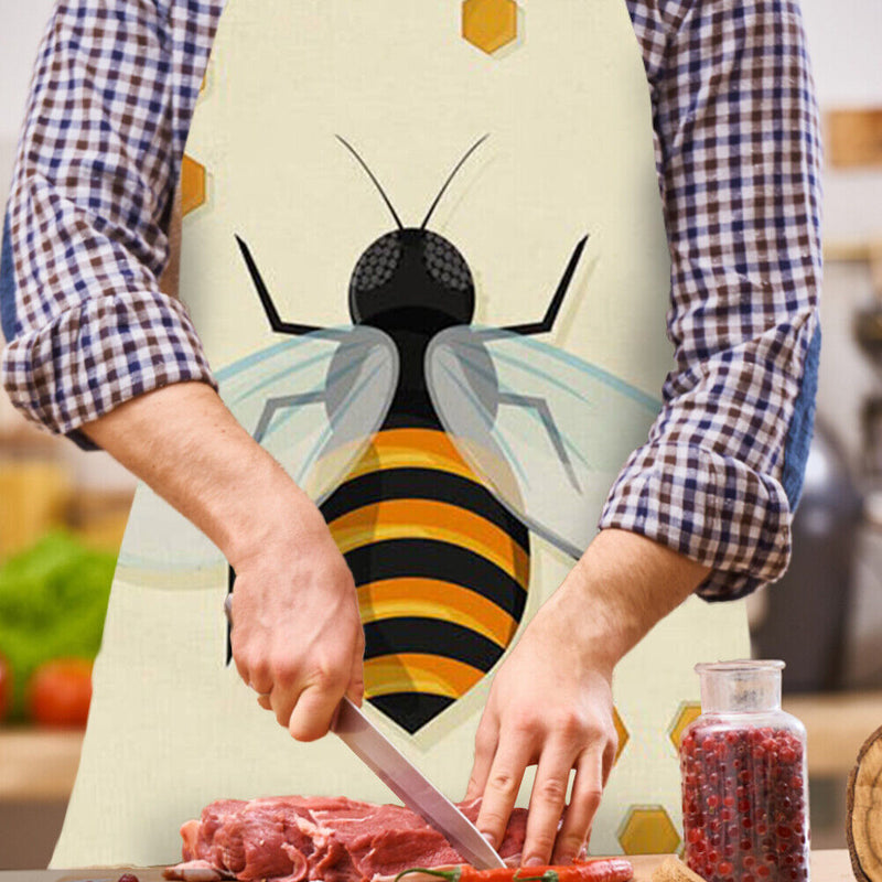 Bee Linen Kitchen Apron Waterproof Oilproof Cooking Pinafore Bibs (82x68cm)