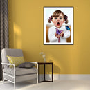 Diamond Painting Kit Open Mouth Girl Full Round Drill Rhinestone DIY Home D