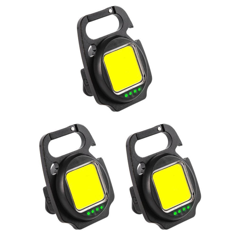 Keychain Flashlights-COB LED 500 Lumens Pocket Brightest Lights (2 Sets)