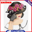 DIY Mosaic Kit 5D Round Painting Full Diamond Drill Woman with Flower Hat Gift
