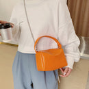 Fashion Women PU Solid Color Chain Messenger Shoulder Bag Mini Square Handbag
