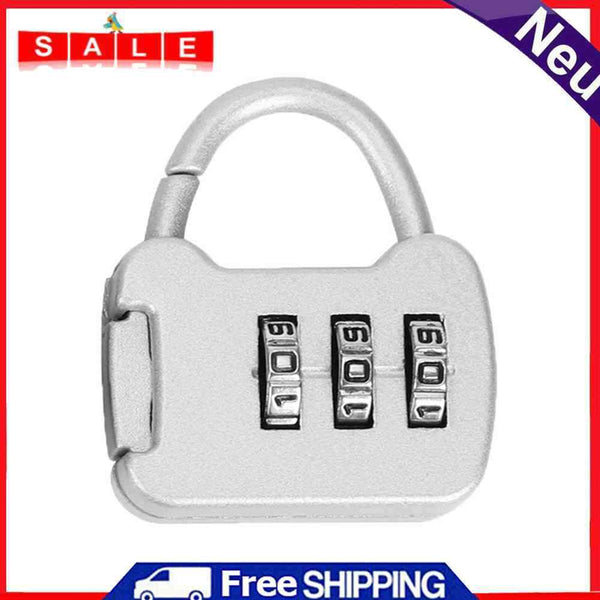 Portable 3 Digit Combination Backpack Mini Password Lock Luggage Case for Travel