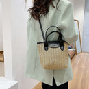 Straw Beach Bag Woven Shoulder Messenger Bag Women Bohemian Summer Vacation Tote