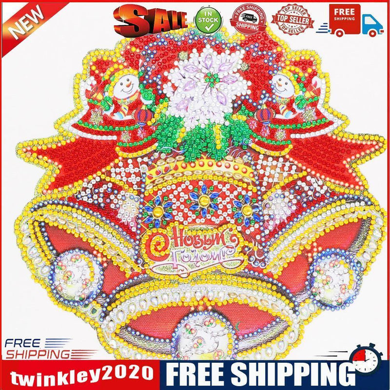 5D DIY Special Shaped Diamond Painting Christmas Bell Embroidery Kit Decor