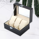 Portable 3 Slots Watch Box Jewelry Bracelet Case Organizer Rings Display Holder
