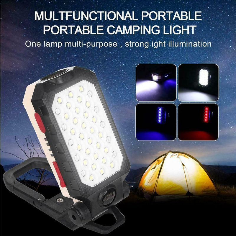 Potable COB LED Work Light Magnetic Lamp USB Rechargeable Lamp Flashlight K0R2