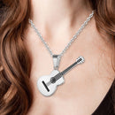 Chain Necklace Titanium Steel Guitar Pendant Necklace Jewelry for Women Men