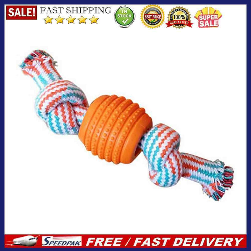 Double Knot Cotton Rope Ball Dog Interactive Bite Resistant Tooth Cleaning Ba