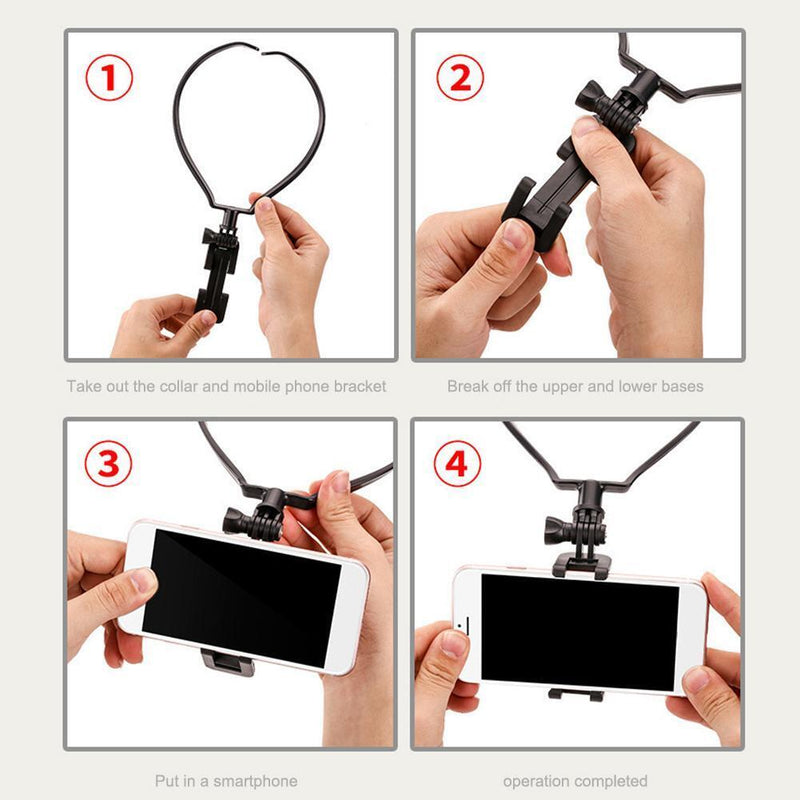 5PCS Phone Holder Collar Bracket Hands Free Hang Neck Video Selfie Stand