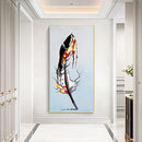 Frameless Oil Paint By Numbers DIY Feather Picture Craft Room Decoration Kit