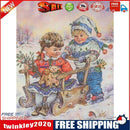 Paint By Numbers Kit DIY Two Kids Colouring Oil Art Picture Home Ornaments