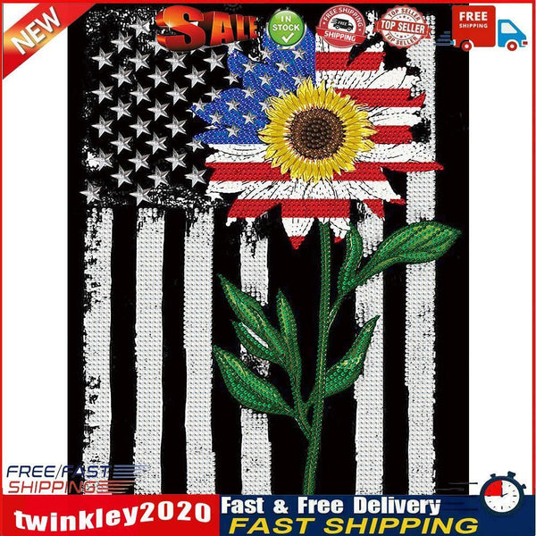 5D Diamond Painting Kit Sunflower Partial Special Shape Drill DIY (YXC082) Newly