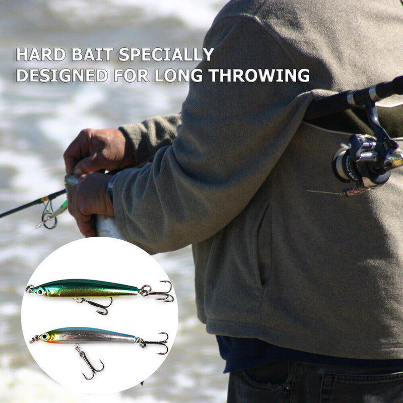 5x Fishing Lures 3.5g 5cm Minnow Lure Hard Bait Crankbait Wobbler Fishing T