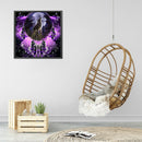 5D Rhinestone DIY Purple Wolf Dreamcatcher Full Round Drill Diamond Painting Kit