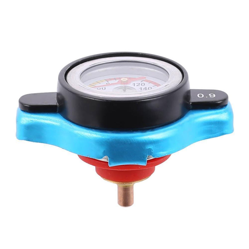 Small Head Car Radiator Cap Water Temp Meter Thermostatic Gauge (0.9Bar) Newly
