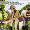 Foraging Bag - Leather Collapsible Pouch Bushcraft Belt Dump Bags - Brown Newly