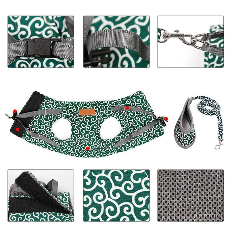 Pet Dog Cat Harness Vest Collar Outdoor Walking Leash Set for Small Dogs Kitt