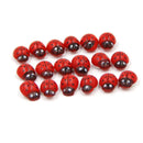 100x Mini Self Adhesive Wooden Ladybird Stick On Lady Craft Card Wood Bu hot.