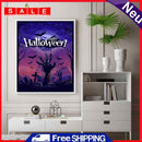 Halloween Cross and Hands Oil Paint By Number Kit Rimless Drawing Picture