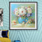 5D DIY Full Round Drill Table Flowers Cross Stitch Diamond Painting Home Decor