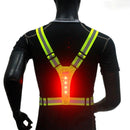 LED Reflective Running Vest, Women Men Warning Lights Safety Gear (Yellow) Newly