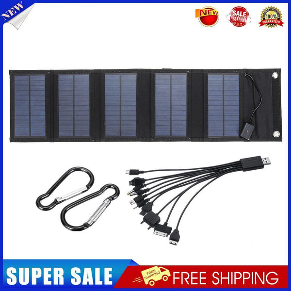 Waterproof Foldable Battery Charger 15W 5V USB Solar Panel Pack for Phone
