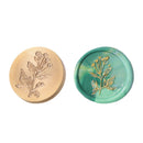 Round Grass Flower Wax Sealing Stamp Head Copper Stamps w/o Handle (ZR016) Newly