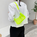Fashion Women Transparent Pure Color Small Hobos Handbags Shoulder Underarm Bags