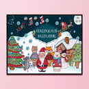 11CT Printed Full Cross Stitch DIY Christmas Hand Painting Living Room Decor Kit