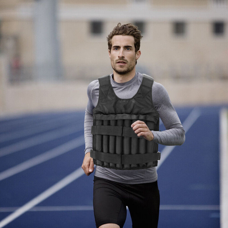 15kg Adjustable Loading Weighted Vest Gym Boxing Running Training Sand Waistcoat