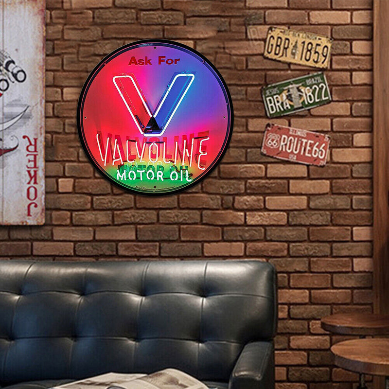 Metal Signs V Motor Oil Iron Painting Metal Wall Art Plate Posters Decoration