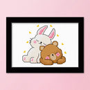 25x20cm DIY Cross Stitch 11CT Stamp Kit Needlework (Sleeping Animals)