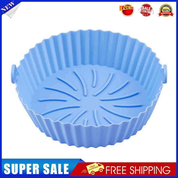 Silicone Air Fryer Tray Safety Reusable for Oven Microwave Cake Mould (Blue