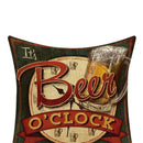 Non-fading Clock Printed Pillowcases Square Cleanable Sofa Car Cushion Covers