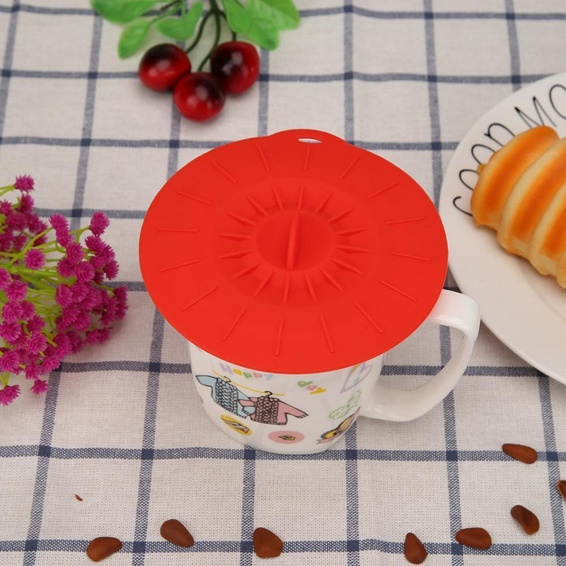 Heat-resistant Silicone Cartoon ?Dust-proof Leak-proof Cup Lid Cover (120mm