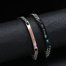 Women Love Bangle Jewelry Stainless Steel Couple Bracelets Her King His Queen