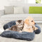 Pet Dog Bed Cat House Winter Warm Sleeping Mat Sofa Cushion (Dark Grey M)