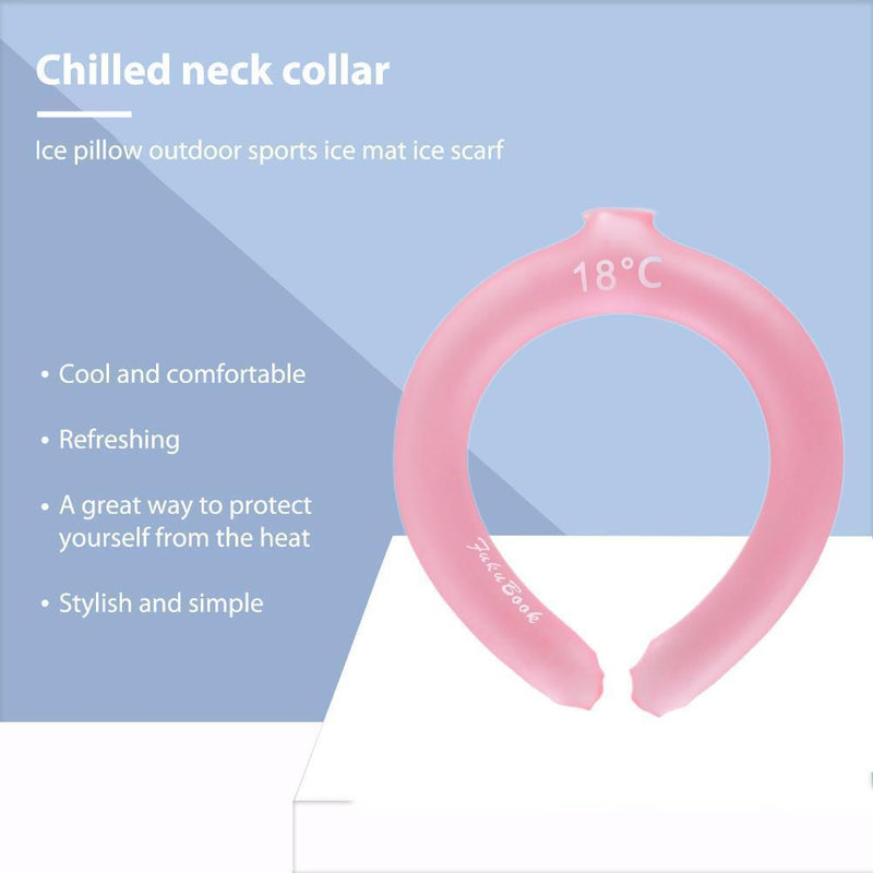 Neck Cooling Tube - Cooling Neck Wraps / Relief for Hot Flashes (Pink)