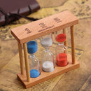 Shower Timer Wooden Sandglass Ornament Brush Teeth Clock Hourglass Timer