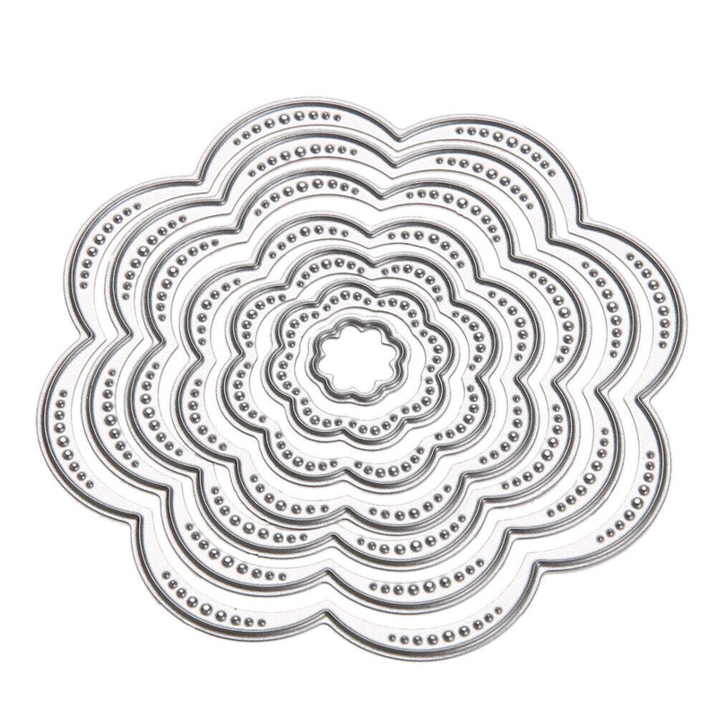 7Pcs/Set Flower Circles Metal Cutting Dies Stencils DIY Scrapbook Newly