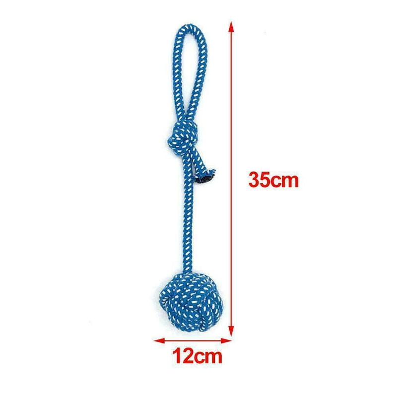 Pet Dog Cat Chew Toys Play Puppy Knot Fun Tough Strong Tug Fetch Rope Throw X1S3